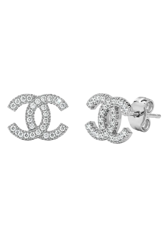 Ceyda Gemmed Earrings Silver