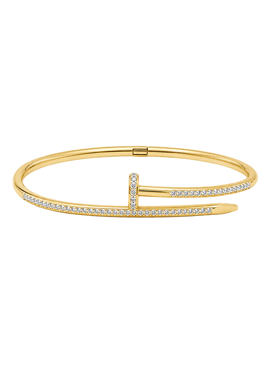Rita Gemmed Bangle Gold