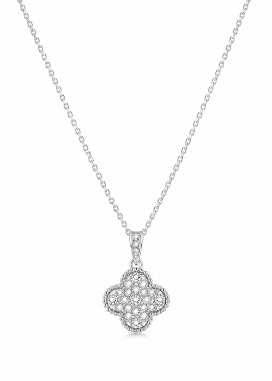 Valencia Gemmed Necklace Silver