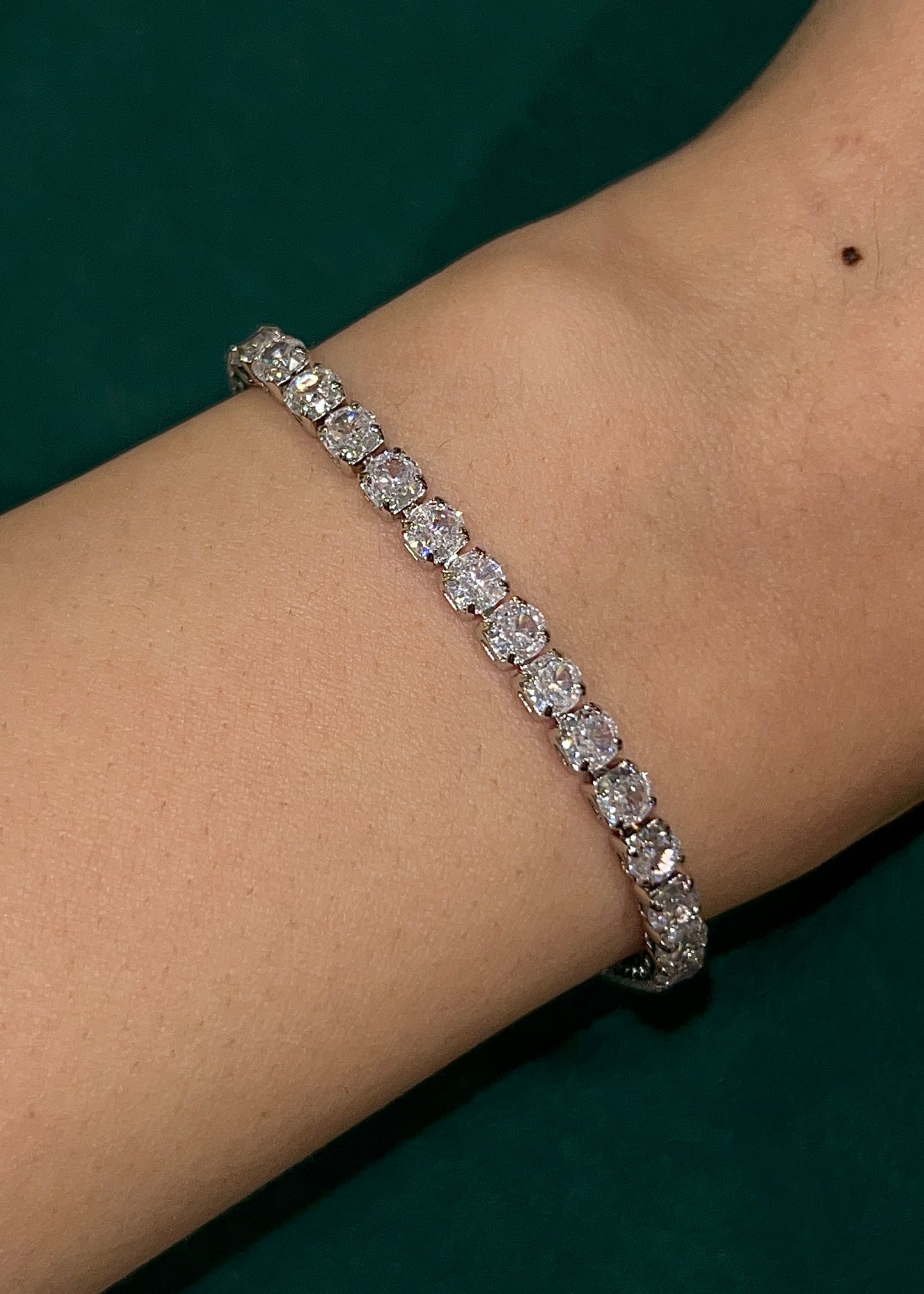 Celine Tennis Bracelet Silver