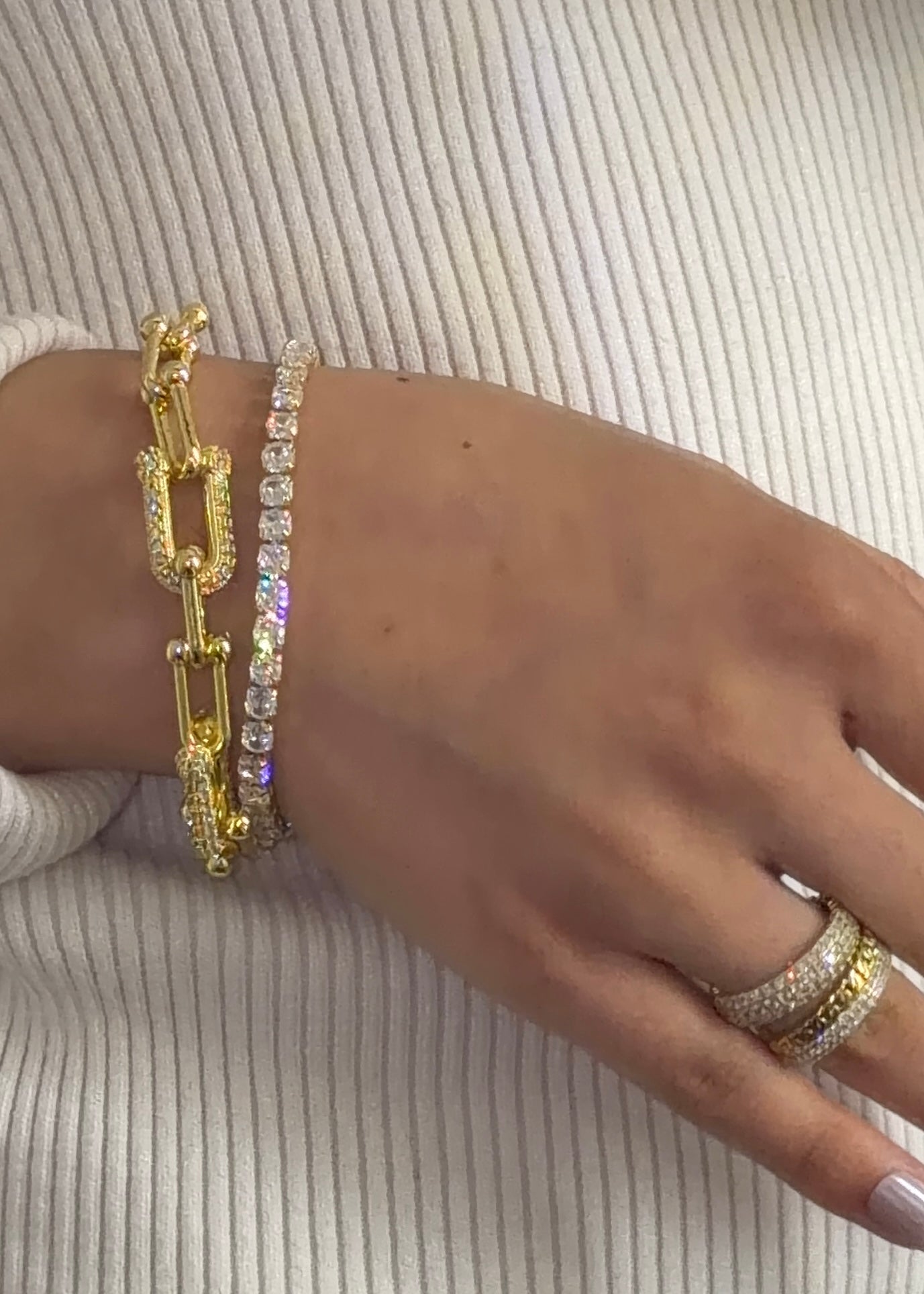 Celine Tennis Bracelet Gold