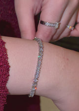 Celine Tennis Bracelet Silver